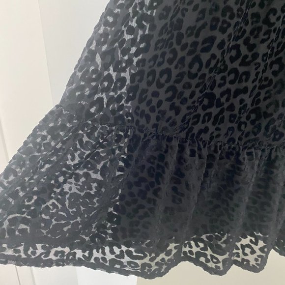 LOFT Leopard Velvet Drop Waist Swing Dress - Picture 7 of 7